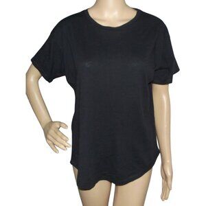 Madewell T-shirt Womens Medium Black Crew Neck Top short sleeve